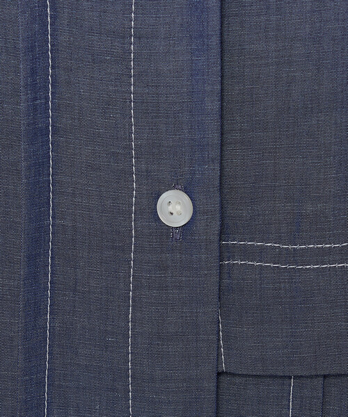 Gabardine K.T（ギャバジンケーティー）の「オトナシャンブレー 切替アシメワンピース（ワンピース・レディース・ブルー・7号/9号）」の10枚目の写真