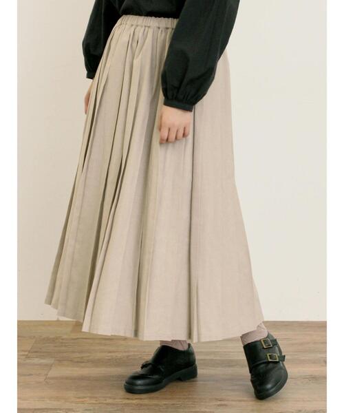 Samansa Mos2(サマンサ モスモス)の「プリーツスカート(スカート・レディース・グリーン/ブラウン/チャコールグレー/ベージュ・F)」の4枚目の写真