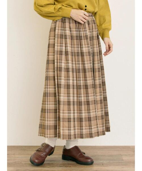 Samansa Mos2(サマンサ モスモス)の「プリーツスカート(スカート・レディース・グリーン/ブラウン/チャコールグレー/ベージュ・F)」の3枚目の写真