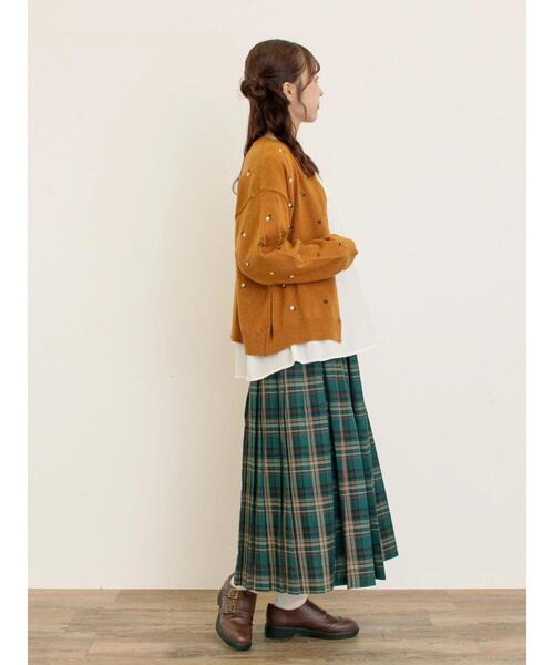 Samansa Mos2(サマンサ モスモス)の「プリーツスカート(スカート・レディース・グリーン/ブラウン/チャコールグレー/ベージュ・F)」の8枚目の写真