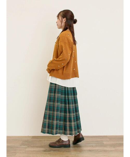 Samansa Mos2(サマンサ モスモス)の「プリーツスカート(スカート・レディース・グリーン/ブラウン/チャコールグレー/ベージュ・F)」の9枚目の写真