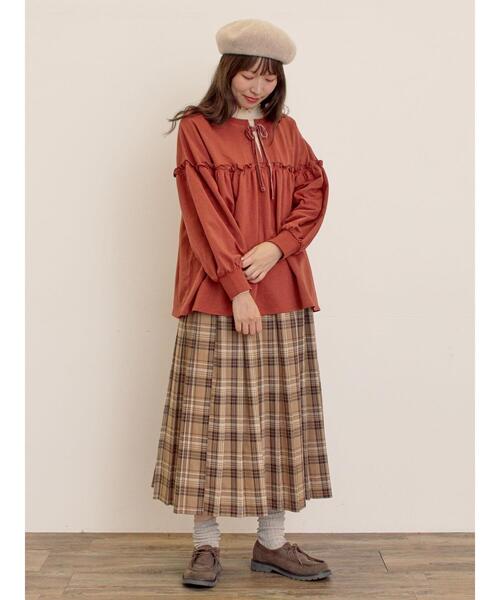 Samansa Mos2(サマンサ モスモス)の「プリーツスカート(スカート・レディース・グリーン/ブラウン/チャコールグレー/ベージュ・F)」の15枚目の写真