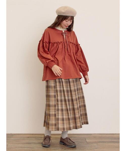 Samansa Mos2(サマンサ モスモス)の「プリーツスカート(スカート・レディース・グリーン/ブラウン/チャコールグレー/ベージュ・F)」の16枚目の写真