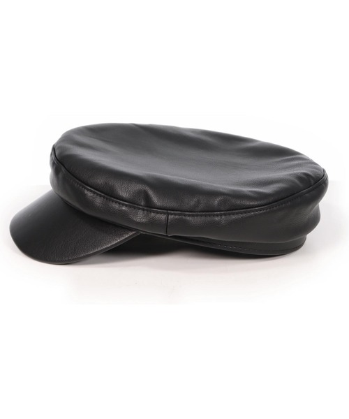 ANAP（アナップ）の「フェイクレザー キャスケット（キャスケット・レディース・ブラック/ブラウン・F）」の3枚目の写真
