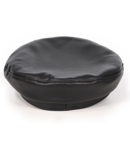 ANAP（アナップ）の「フェイクレザー キャスケット（キャスケット・レディース・ブラック/ブラウン・F）」の4枚目の写真
