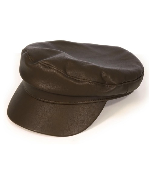 ANAP（アナップ）の「フェイクレザー キャスケット（キャスケット・レディース・ブラック/ブラウン・F）」の7枚目の写真
