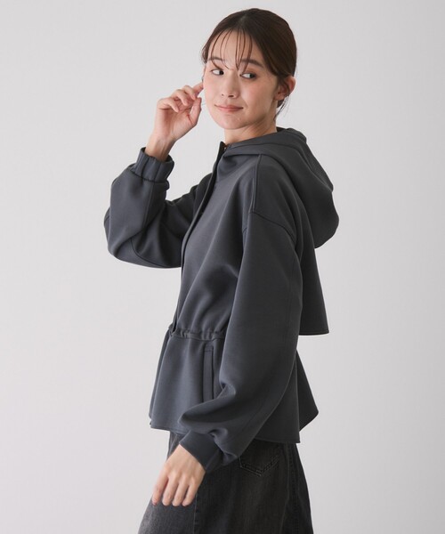 Jayro(ジャイロ)の「ダンボールニットフード付きブルゾン(ブルゾン・レディース・ホワイト系その他/ダークブラウン/ピンク系その他2/チャコールグレー・M)」の15枚目の写真