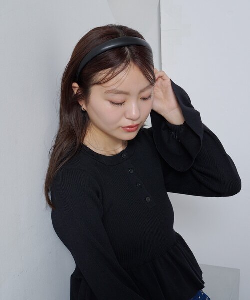 Kastane（カスタネ）の「【fiw.】レザーカチューシャ（カチューシャ・レディース・ブラック/ブラウン・FREE）」の4枚目の写真