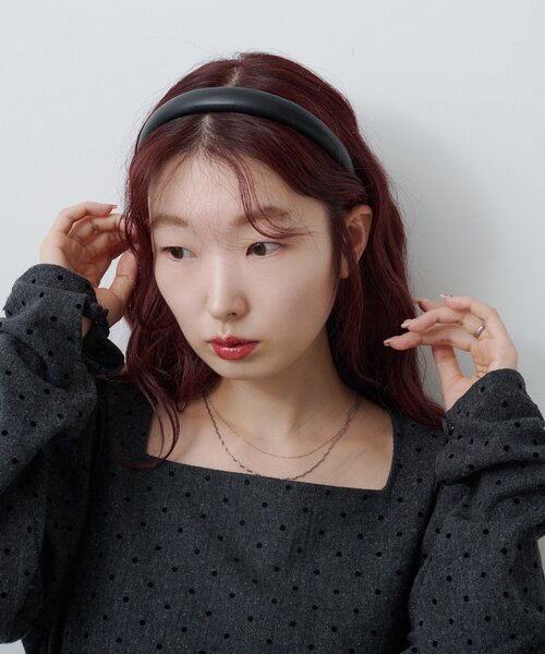 Kastane（カスタネ）の「【fiw.】レザーカチューシャ（カチューシャ・レディース・ブラック/ブラウン・FREE）」の6枚目の写真