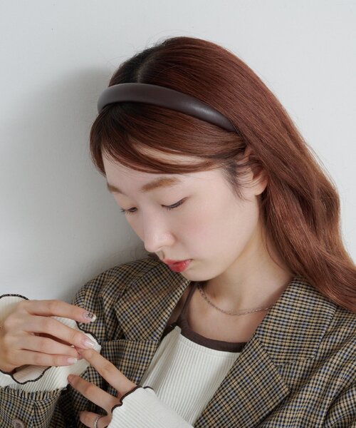 Kastane（カスタネ）の「【fiw.】レザーカチューシャ（カチューシャ・レディース・ブラック/ブラウン・FREE）」の10枚目の写真