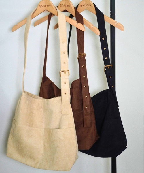 gossara（ゴサラ）の「スエードショルダーBAG（ショルダーバッグ・レディース・アイボリー/ブラック/ダークブラウン・FREE）」の12枚目の写真