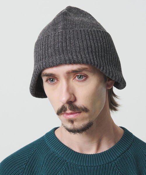 RACAL(ラカル)の「<Racal>イヤー ショート ワッチ キャップ(ニットキャップ/ビーニー・メンズ・ダークグレー/ブラック・FREE)」の2枚目の写真