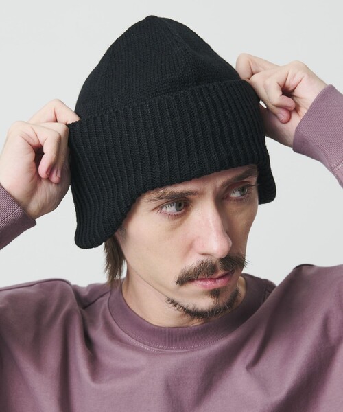 RACAL(ラカル)の「<Racal>イヤー ショート ワッチ キャップ(ニットキャップ/ビーニー・メンズ・ダークグレー/ブラック・FREE)」の1枚目の写真