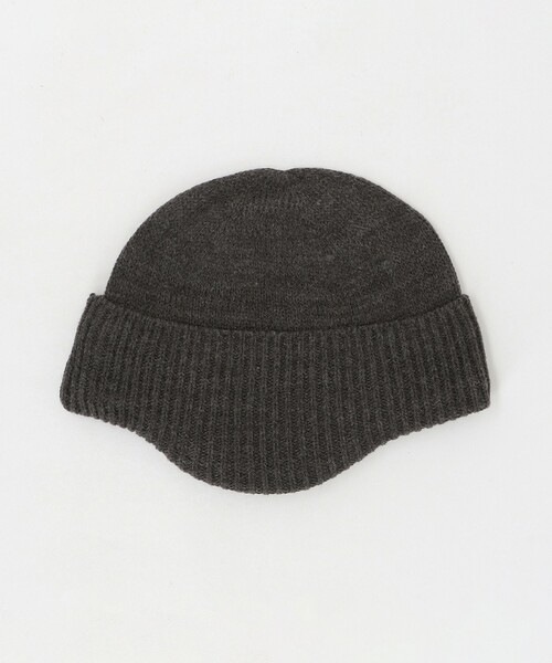 RACAL(ラカル)の「<Racal>イヤー ショート ワッチ キャップ(ニットキャップ/ビーニー・メンズ・ダークグレー/ブラック・FREE)」の4枚目の写真