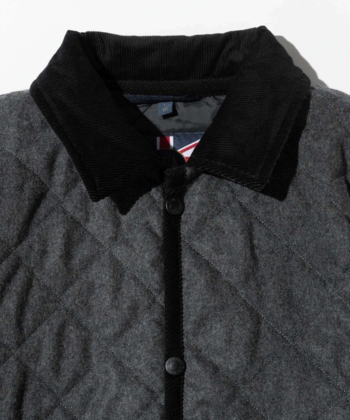 LAVENHAM（ラベンハム）の「LAVENHAM WOOL DENHAM ラベンハム ウール デンハム キルティングジャケット（ダウンジャケット/コート・メンズ・チャコールグレー/ネイビー系2・X-LARGE/MEDIUM/LARGE）」の9枚目の写真
