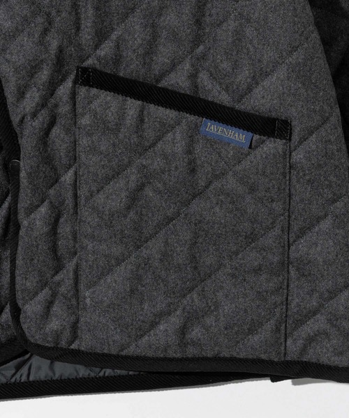LAVENHAM（ラベンハム）の「LAVENHAM WOOL DENHAM ラベンハム ウール デンハム キルティングジャケット（ダウンジャケット/コート・メンズ・チャコールグレー/ネイビー系2・X-LARGE/MEDIUM/LARGE）」の12枚目の写真