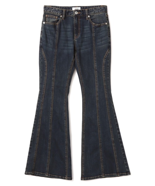 atmos pink(アトモスピンク)の「atmos pink Flare Denim Pants / アトモス ピンク フレア デニム パンツ(その他パンツ・レディース・ブルー/ブラウン・S/M)」の1枚目の写真