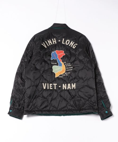 HOUSTON（ヒューストン）の「HOUSTON リバーシブルベトジャン(MAP)（ミリタリージャケット・メンズ・グリーン/ブラック・MEDIUM/X-LARGE/XX-LARGE/LARGE）」の7枚目の写真