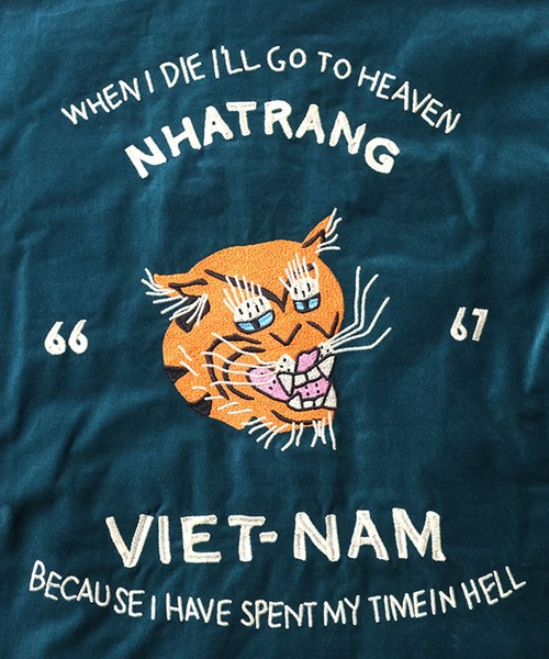 HOUSTON（ヒューストン）の「HOUSTON リバーシブルベトジャン(MAP)（ミリタリージャケット・メンズ・グリーン/ブラック・MEDIUM/X-LARGE/XX-LARGE/LARGE）」の15枚目の写真