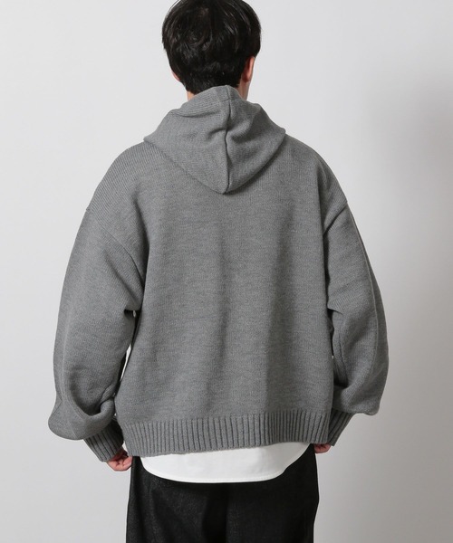 LAKOLE（ラコレ）の「ニットZIPパーカー / 612733（ニット/セーター・メンズ・レッド/グレー/ブラック・MEDIUM/LARGE）」の12枚目の写真