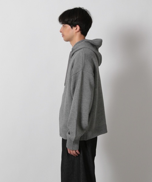 LAKOLE（ラコレ）の「ニットZIPパーカー / 612733（ニット/セーター・メンズ・レッド/グレー/ブラック・MEDIUM/LARGE）」の14枚目の写真