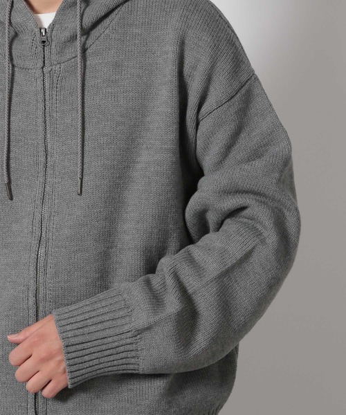 LAKOLE（ラコレ）の「ニットZIPパーカー / 612733（ニット/セーター・メンズ・レッド/グレー/ブラック・MEDIUM/LARGE）」の18枚目の写真