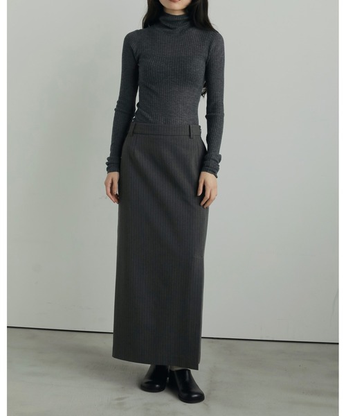 anuke（アンヌーク）の「Soft Rib Turtle（ニット/セーター・レディース・アイボリー/ブラック/チャコールグレー/ブラウン・FREE）」の10枚目の写真