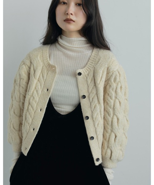 anuke（アンヌーク）の「Soft Rib Turtle（ニット/セーター・レディース・アイボリー/ブラック/チャコールグレー/ブラウン・FREE）」の15枚目の写真