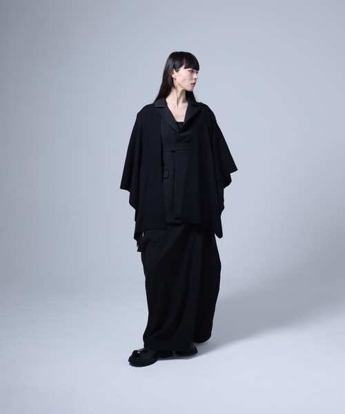 Ruze(ルゼ)の「Drape knit poncho / ドレープ ニット ポンチョ(その他トップス・メンズ・ブラック・FREE)」の5枚目の写真