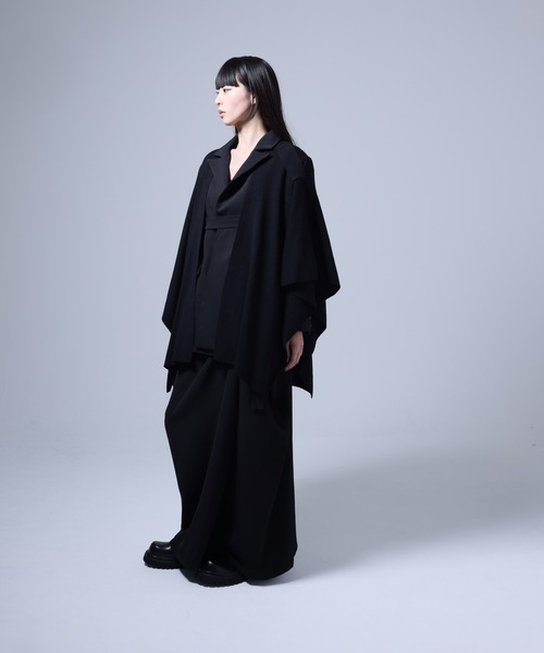 Ruze(ルゼ)の「Drape knit poncho / ドレープ ニット ポンチョ(その他トップス・メンズ・ブラック・FREE)」の7枚目の写真