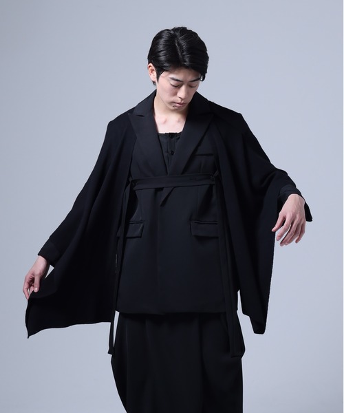 Ruze(ルゼ)の「Drape knit poncho / ドレープ ニット ポンチョ(その他トップス・メンズ・ブラック・FREE)」の16枚目の写真