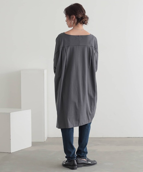 n'OrLABEL(ノアールレーベル)の「変形ドロストアレンジカットソー(Tシャツ/カットソー・レディース・ブラック/グレー/ブルー・FREE)」の15枚目の写真