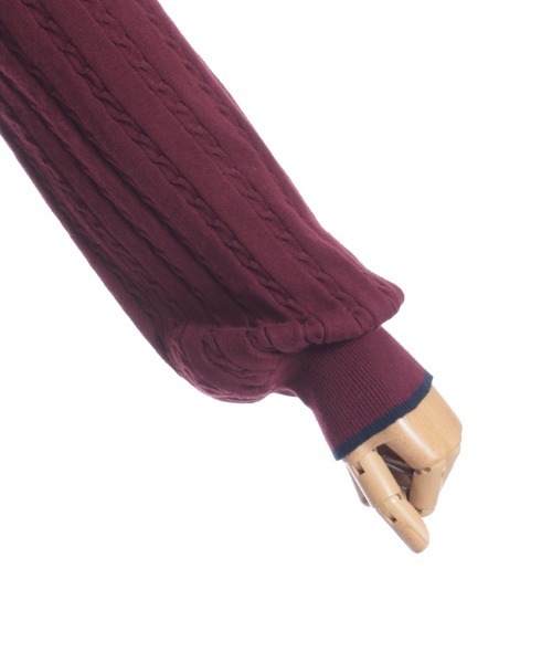 axes femme(アクシーズファム)の「レース×バイカラーニットポロ(ニット/セーター・レディース・チャコール/キナリ/ワイン・FREE)」の18枚目の写真