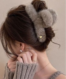 ammy.（エイミードット）の「【 ammy. / エイミードット 】 ポイントハート ファークリップ / ヘアアクセサリー（バレッタ/ヘアクリップ）」