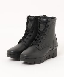 【bussola】晴雨兼用レースアップレザーショートブーツ(94102U)