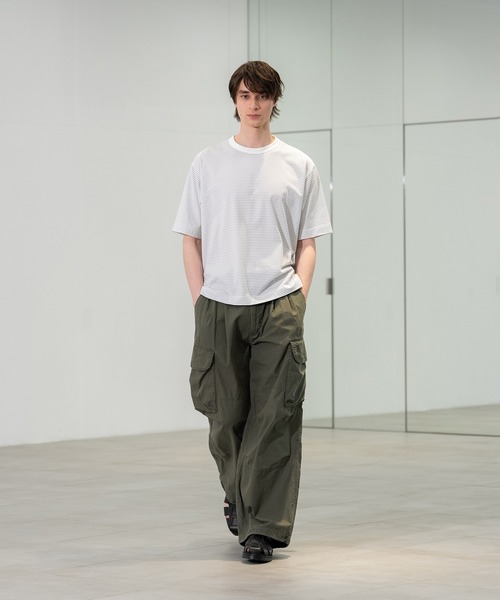 CITY TOKYO（シティトウキョウ）の「【CITY TOKYO/シティートーキョー】スムースコットンボーダーTEE（Tシャツ/カットソー・メンズ・ダークブルー/ホワイト・2/3/1）」の3枚目の写真