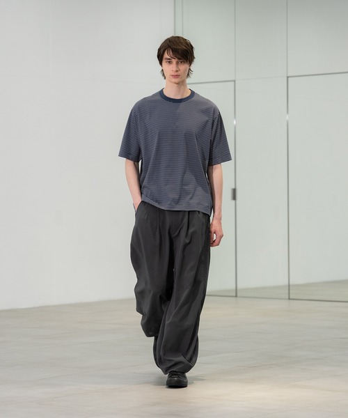 CITY TOKYO（シティトウキョウ）の「【CITY TOKYO/シティートーキョー】スムースコットンボーダーTEE（Tシャツ/カットソー・メンズ・ダークブルー/ホワイト・2/3/1）」の4枚目の写真