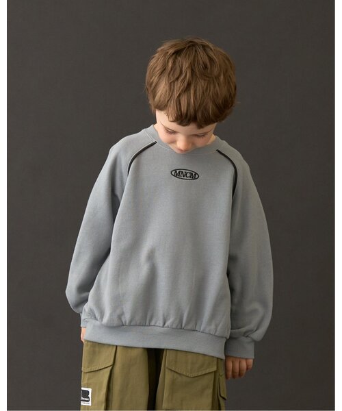 須田景凪 晩翠 ビッグスウェット セール】【MNCM】【毛玉バイバイ裏起毛】ラグランパイピングビッグ