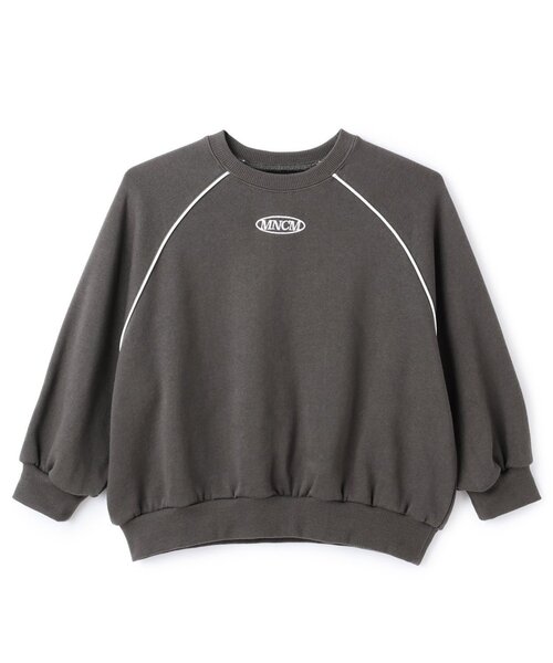 セール】【MNCM】【毛玉バイバイ裏起毛】ラグランパイピングビッグ