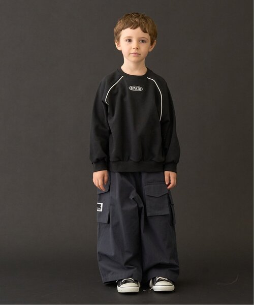 セール】【MNCM】【毛玉バイバイ裏起毛】ラグランパイピングビッグ