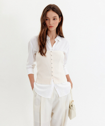 ディオンニットチューブトップ_アイボリー / DION KNIT TUBE TOP_IVORY