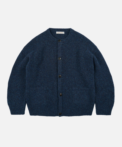 FRIZMWORKS(フリズムワークス)の「BRUSHED WOOL ROUND CARDIGAN _ INDIGO(カーディガン/ボレロ・メンズ・その他・X-LARGE/SMALL/MEDIUM/LARGE)」の1枚目の写真
