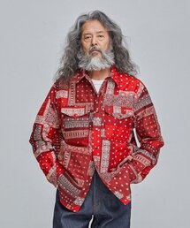 FRIZMWORKS（フリズムワークス）の「BANDANA PADDING SHIRT JACKET _ RED（ダウンジャケット/コート）」