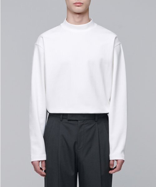 MUSINSA STANDARD（ムシンサスタンダード）の「ポンテモックネック長袖Tシャツ[ホワイト]（Tシャツ/カットソー・メンズ・その他・SMALL/MEDIUM/LARGE/X-LARGE/XX-LARGE/XXX-LARGE）」の2枚目の写真