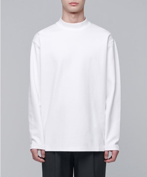 MUSINSA STANDARD（ムシンサスタンダード）の「ポンテモックネック長袖Tシャツ[ホワイト]（Tシャツ/カットソー・メンズ・その他・SMALL/MEDIUM/LARGE/X-LARGE/XX-LARGE/XXX-LARGE）」の3枚目の写真