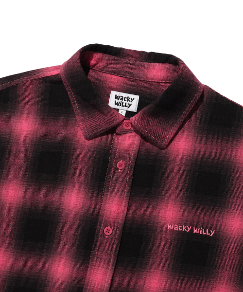 Wacky WiLLy(ワッキーウィリー)の「ダイングチェックシャツピンク(シャツ/ブラウス・レディース・その他・MEDIUM/LARGE/SMALL)」の4枚目の写真