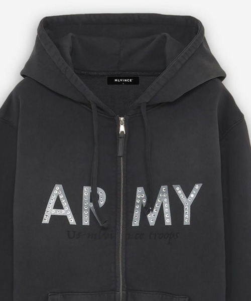 MLVINCE】ARMY ZIP HOODY / ブラック [AZH20BK]（パーカー）｜STYLISE