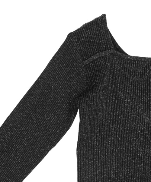 ANAP(アナップ)の「オープンデザイン メタル付きラメニット(ニット/セーター・レディース・ブラック/アイボリー/ネイビー・F)」の20枚目の写真