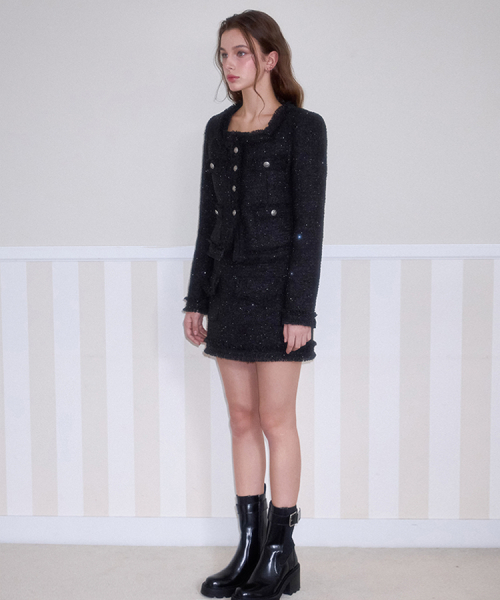 ROSEFRANTZ（ロゼフランツ）の「Spangle Pocket Mini Skirt [Black]（スカート・レディース・ブラック・MEDIUM/SMALL）」の3枚目の写真