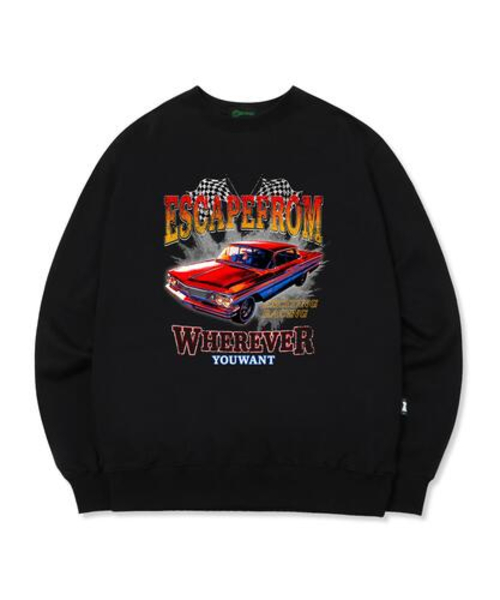 ESCAPEFROM（エスケープフロム）の「イースケイプカー メンズ スウェット ブラック（スウェット・レディース・その他・MEDIUM/LARGE）」の2枚目の写真